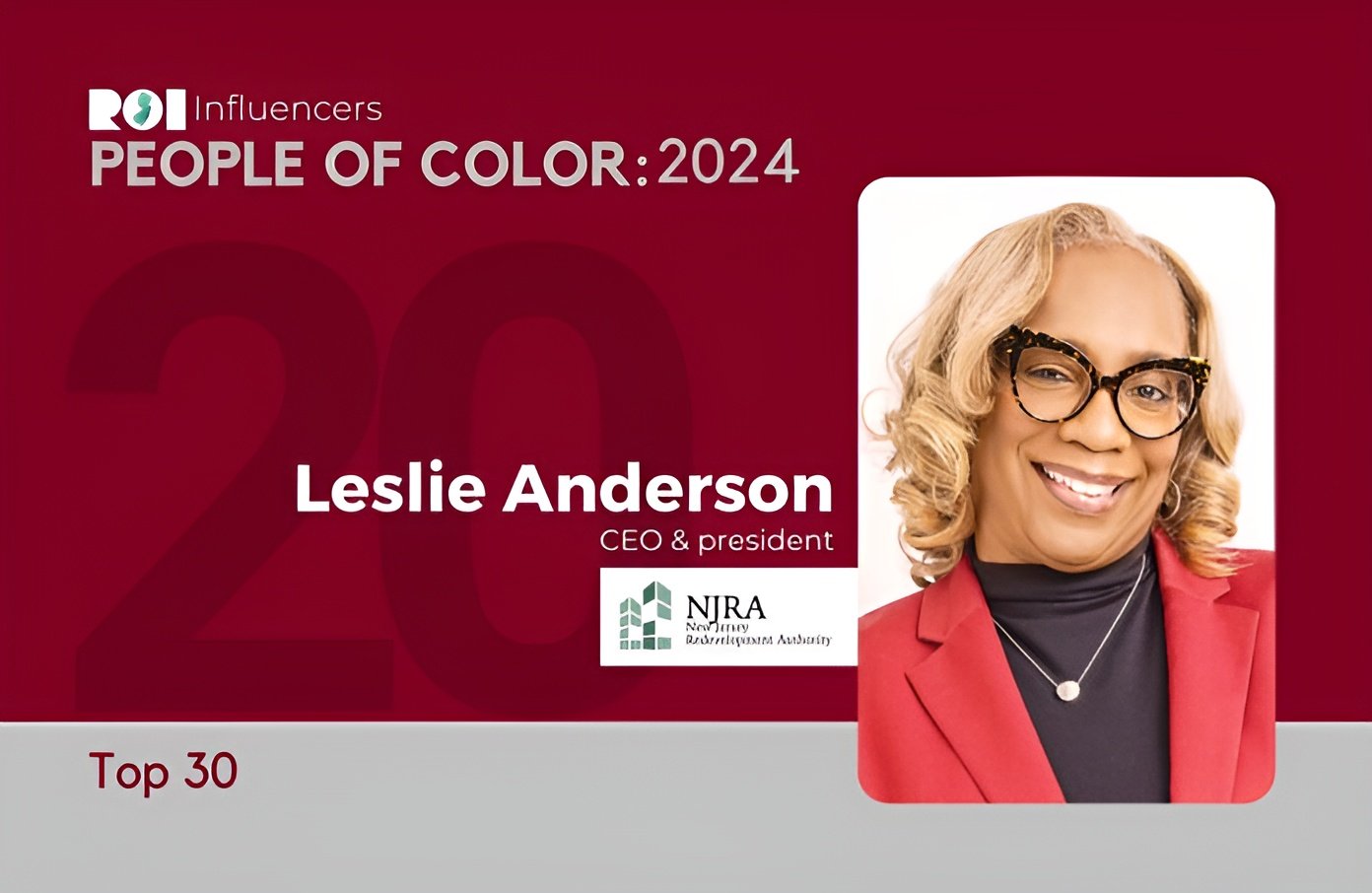 NJRA CEO Named On Top 2024 ROI Influencers: People of Color list